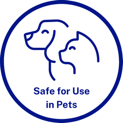 Badge indicating product is safe for use on pets