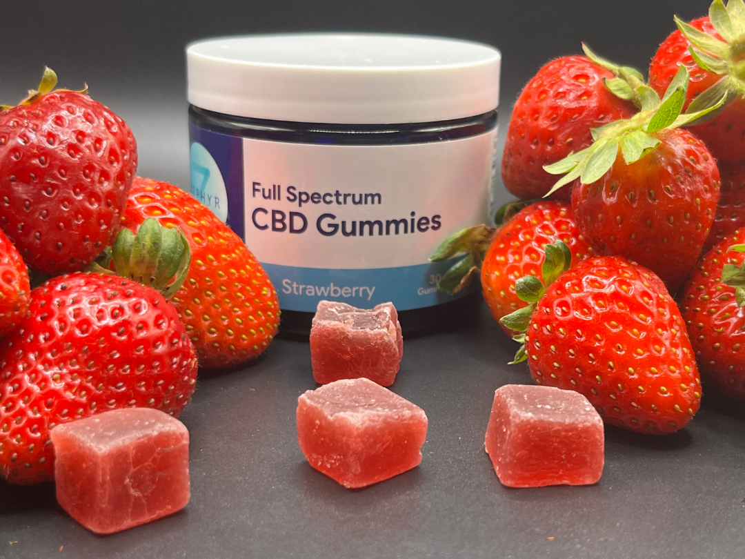 CBD Gummies with strawberries